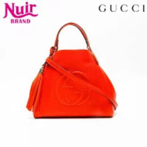 Gucci Soho Tassel Leather Handbag Orange